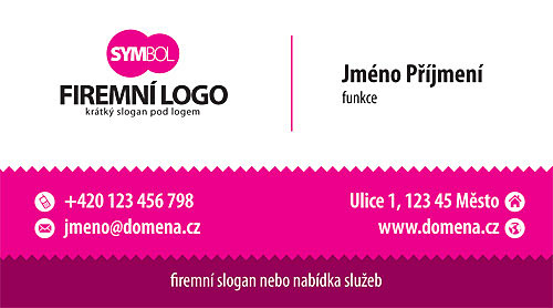 vizitky s barevným pruhem