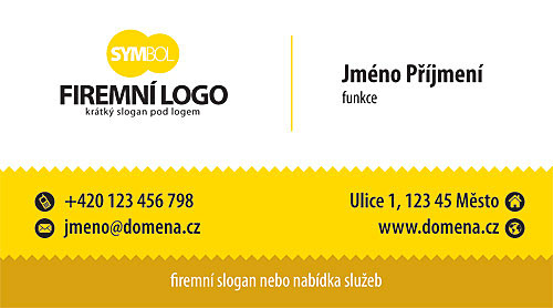 vizitky s barevným pruhem