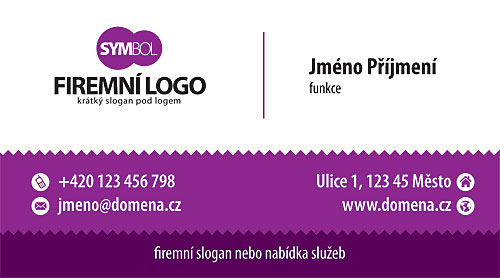 vizitky s barevným pruhem