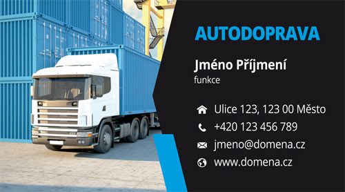Vizitka s nákladním autem